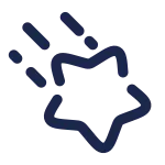 Star Fall Minimalistic SVG Icon